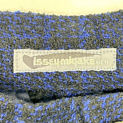 ISSEY MIYAKE MEN イッセイミヤケメン 80s ブルー ウール パンツ　筆タグ ボトムス