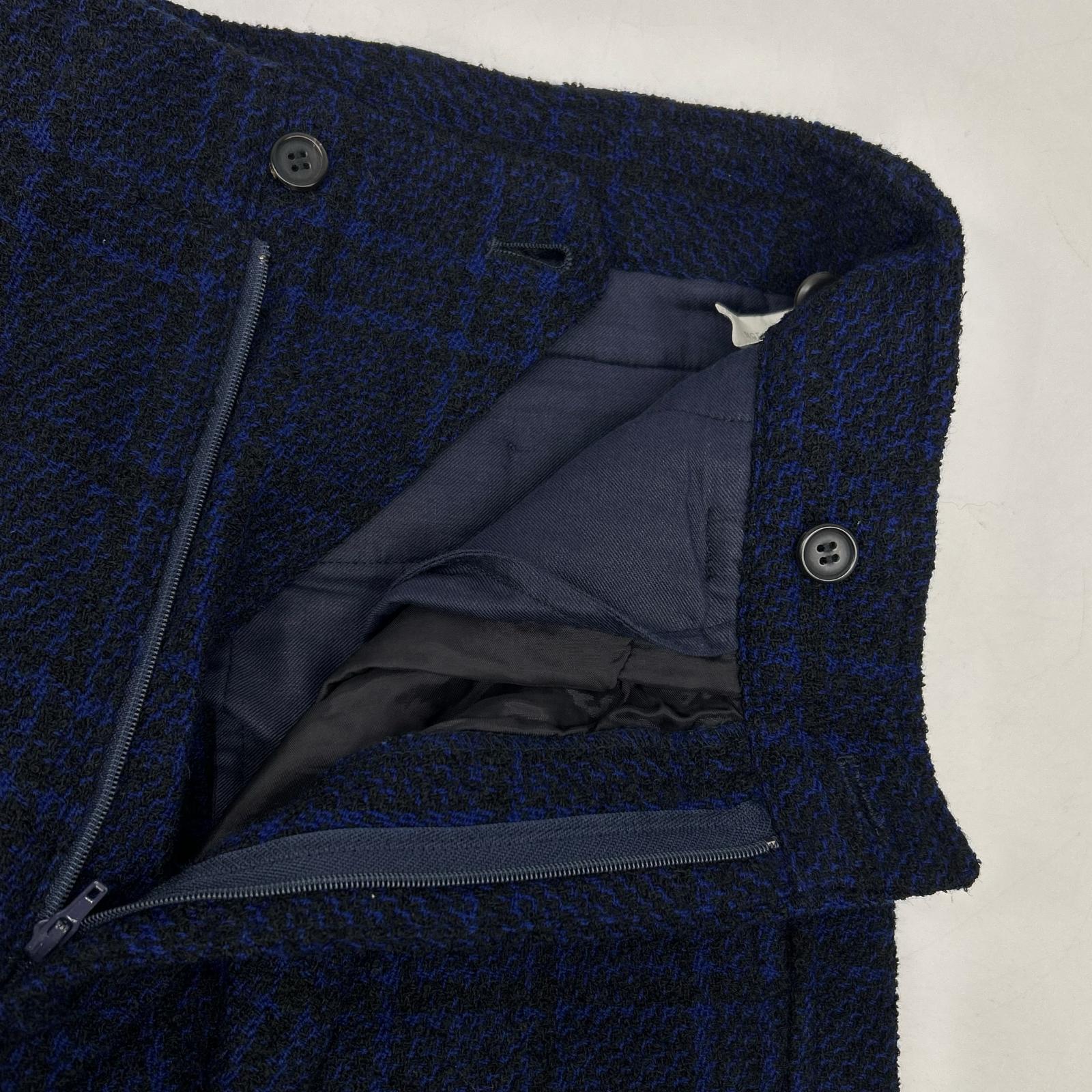ISSEY MIYAKE MEN イッセイミヤケメン 80s ブルー ウール パンツ　筆タグ ボトムス