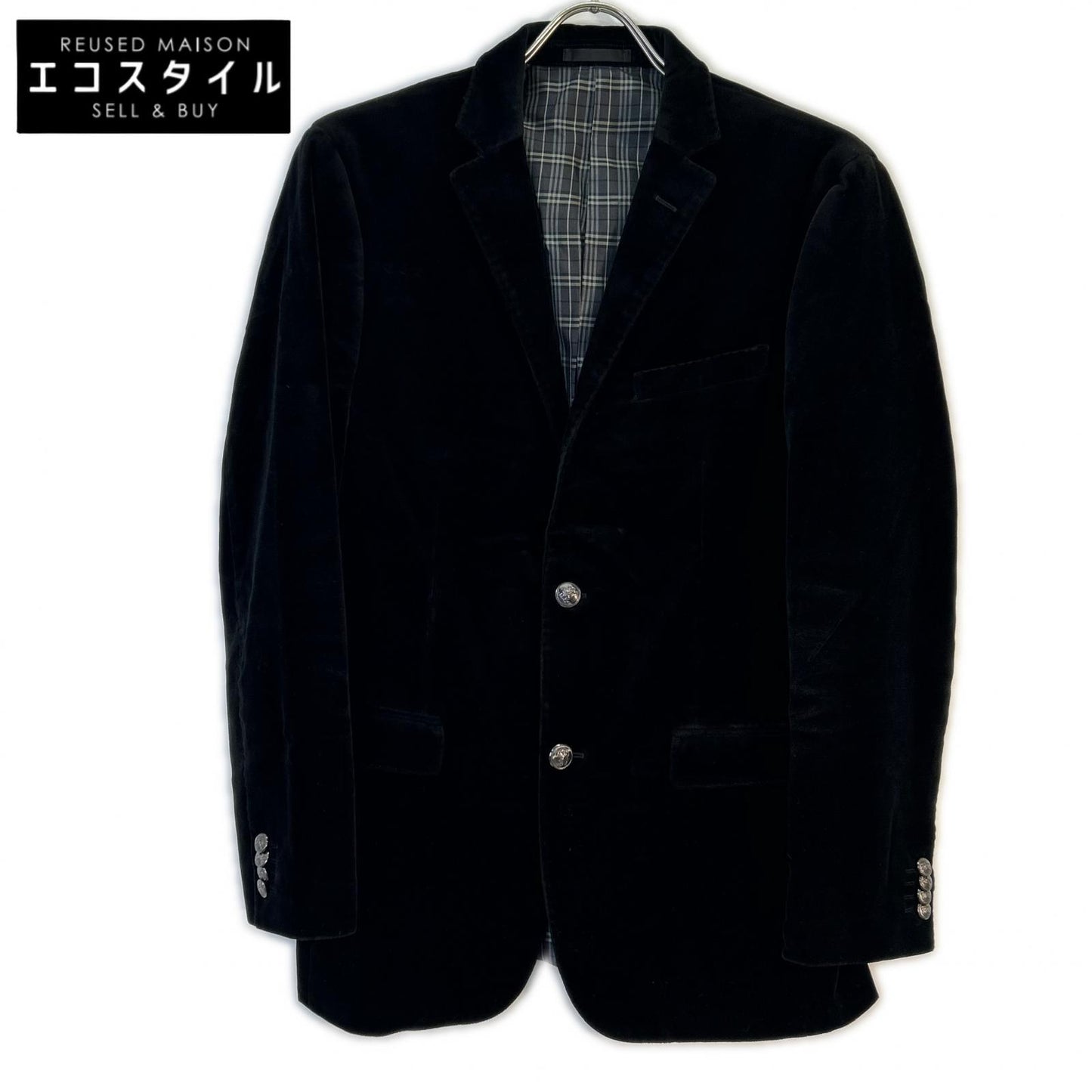 Burberry Black Label バーバリーブラックレーベル 11年 ブラック ベロア ジャケット ジャケット