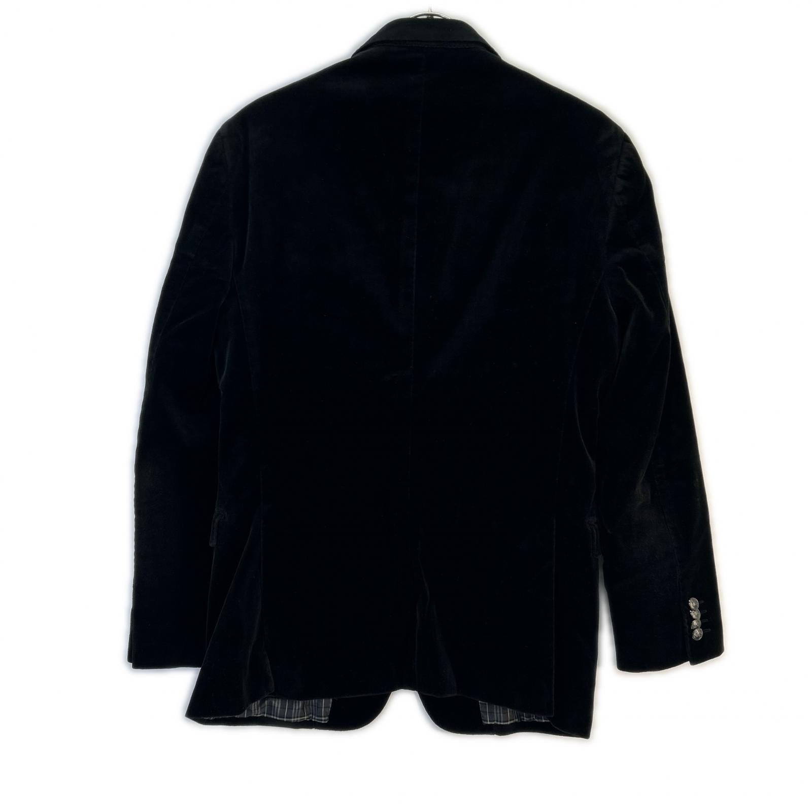 BURBERRY BLACK LABEL バーバリーブラックレーベル 11年 ブラック ベロア ジャケット ジャケット