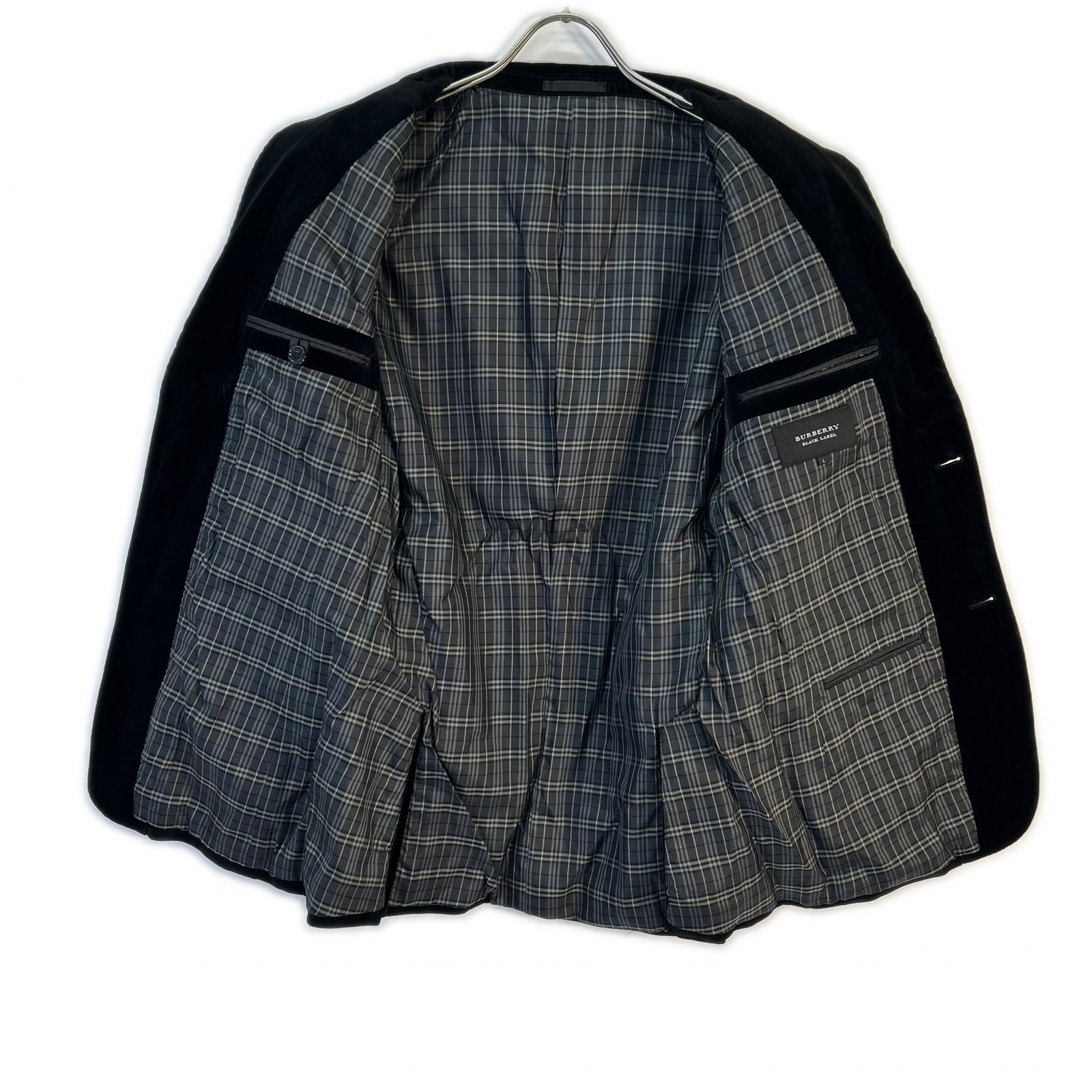 Burberry Black Label バーバリーブラックレーベル 11年 ブラック ベロア ジャケット ジャケット