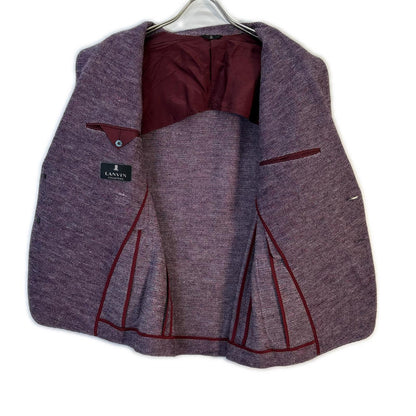 LANVIN COLLECTION ランバンコレクション ボルドー ウール×シルク×リネン ジャケット ジャケット