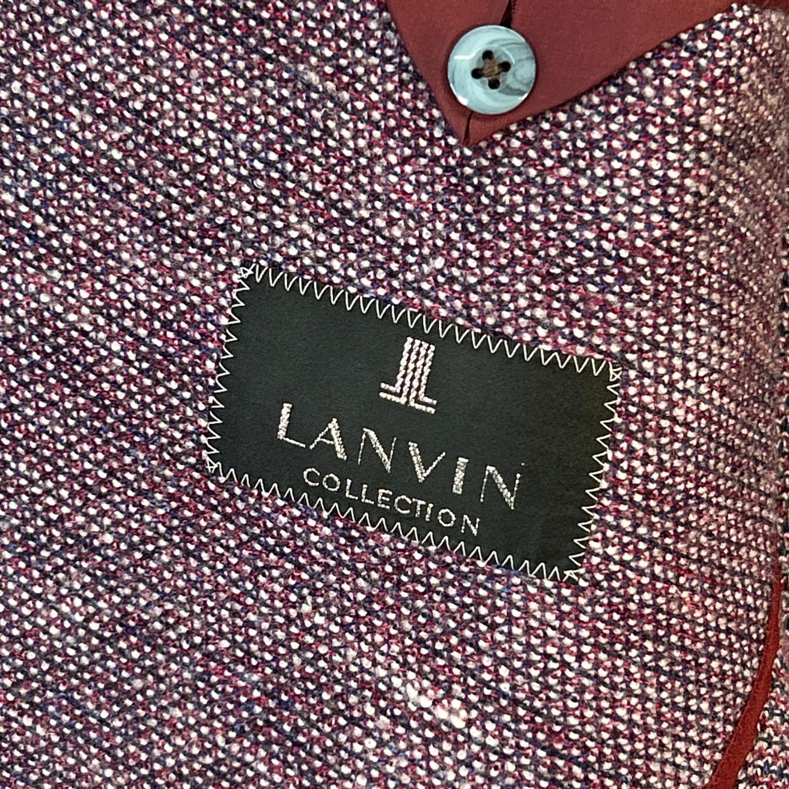 LANVIN COLLECTION ランバンコレクション ボルドー ウール×シルク×リネン ジャケット ジャケット