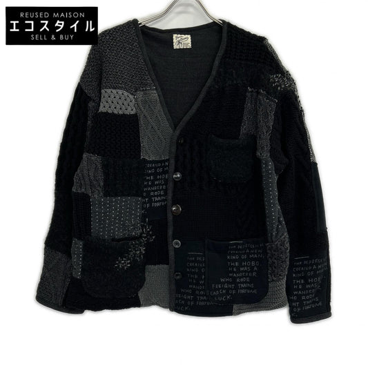 Porter Classic ポータークラシック ﾌﾞﾗｯｸ H/W PATCHWORK CARDIGAN トップス 2