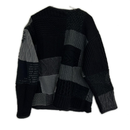 Porter Classic H/W PATCHWORK CARDIGAN Black Tops Size 2 Men's
