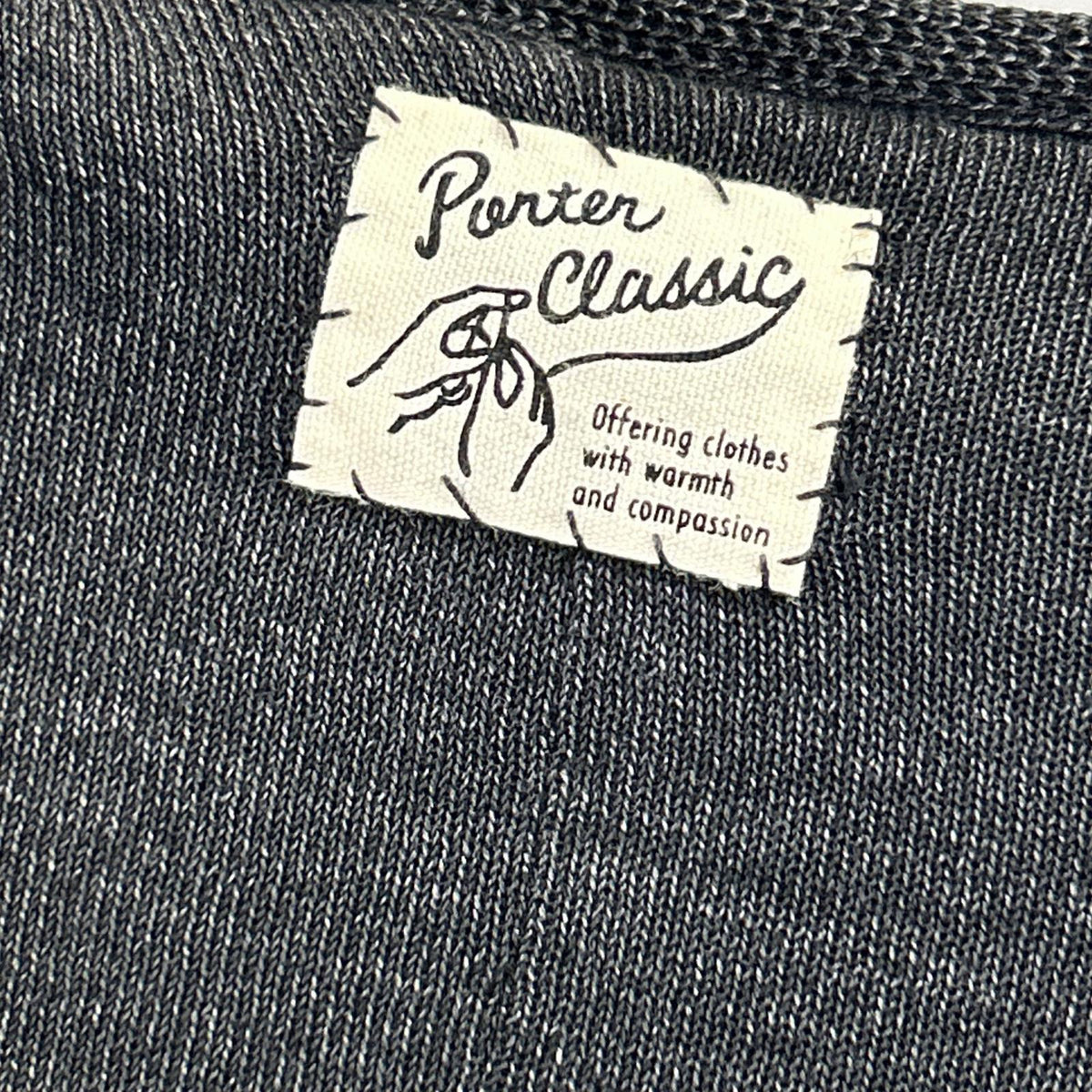 Porter Classic ポータークラシック ブラック H/W PATCHWORK CARDIGAN トップス