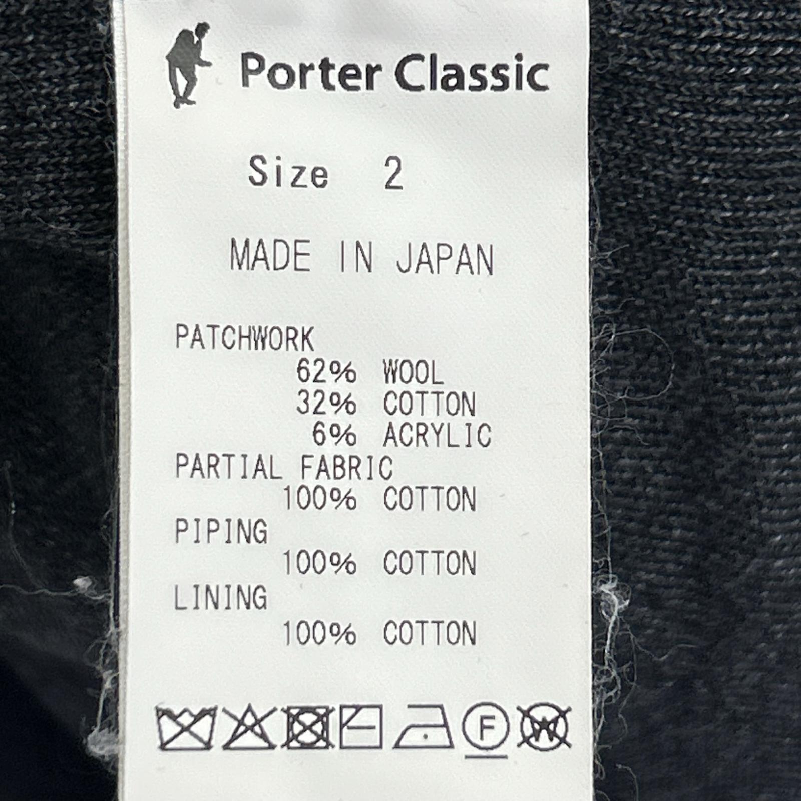 Porter Classic H/W PATCHWORK CARDIGAN Black Tops Size 2 Men's