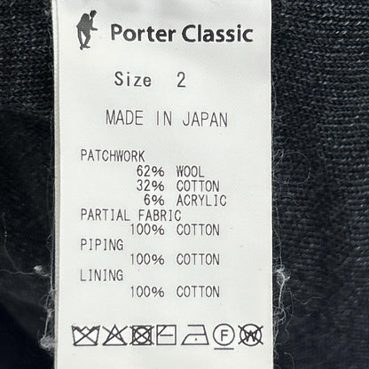 Porter Classic H/W PATCHWORK CARDIGAN Black Tops Size 2 Men's