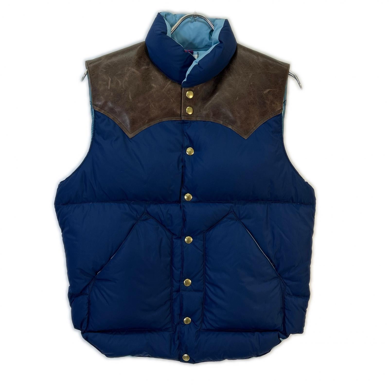 Rocky Mountain Featherbed ロッキーマウンテンフェザーベッド ×ウエアハウス ブルー WH DOWN VEST ベスト