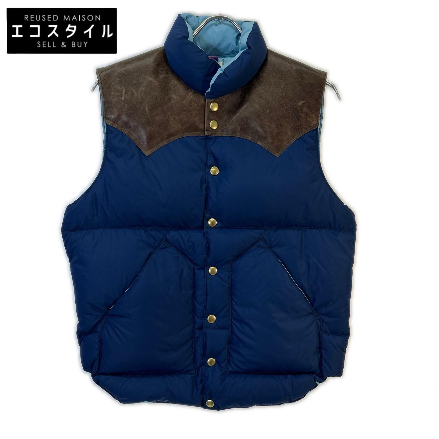 Rocky Mountain Featherbed ロッキーマウンテンフェザーベッド ×ウエアハウス ブルー WH DOWN VEST ベスト