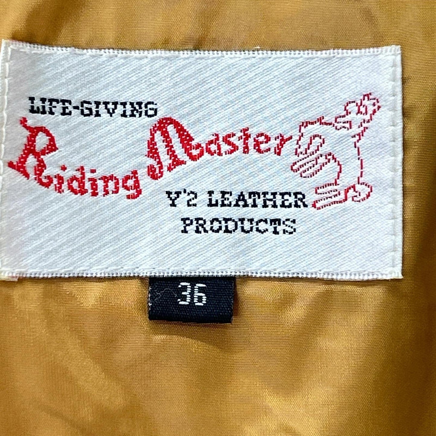 【Riding Master】ﾌﾞﾙｰ×ﾌﾞﾗｳﾝ ﾚｻﾞｰ ﾀﾞｳﾝｼﾞｬｹｯﾄ ジャケット 36 メンズ