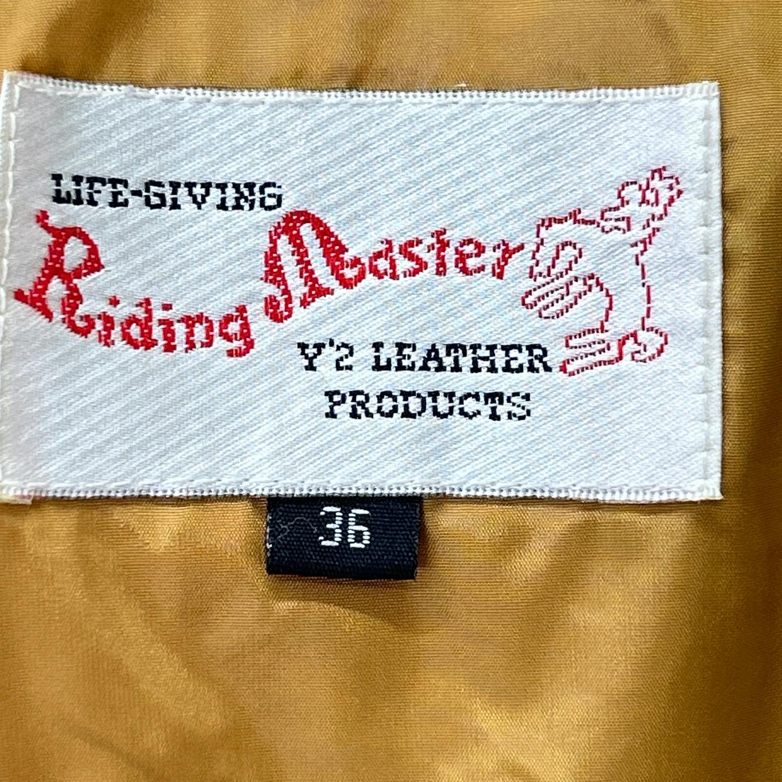 【Riding Master】ﾌﾞﾙｰ×ﾌﾞﾗｳﾝ ﾚｻﾞｰ ﾀﾞｳﾝｼﾞｬｹｯﾄ ジャケット 36 メンズ