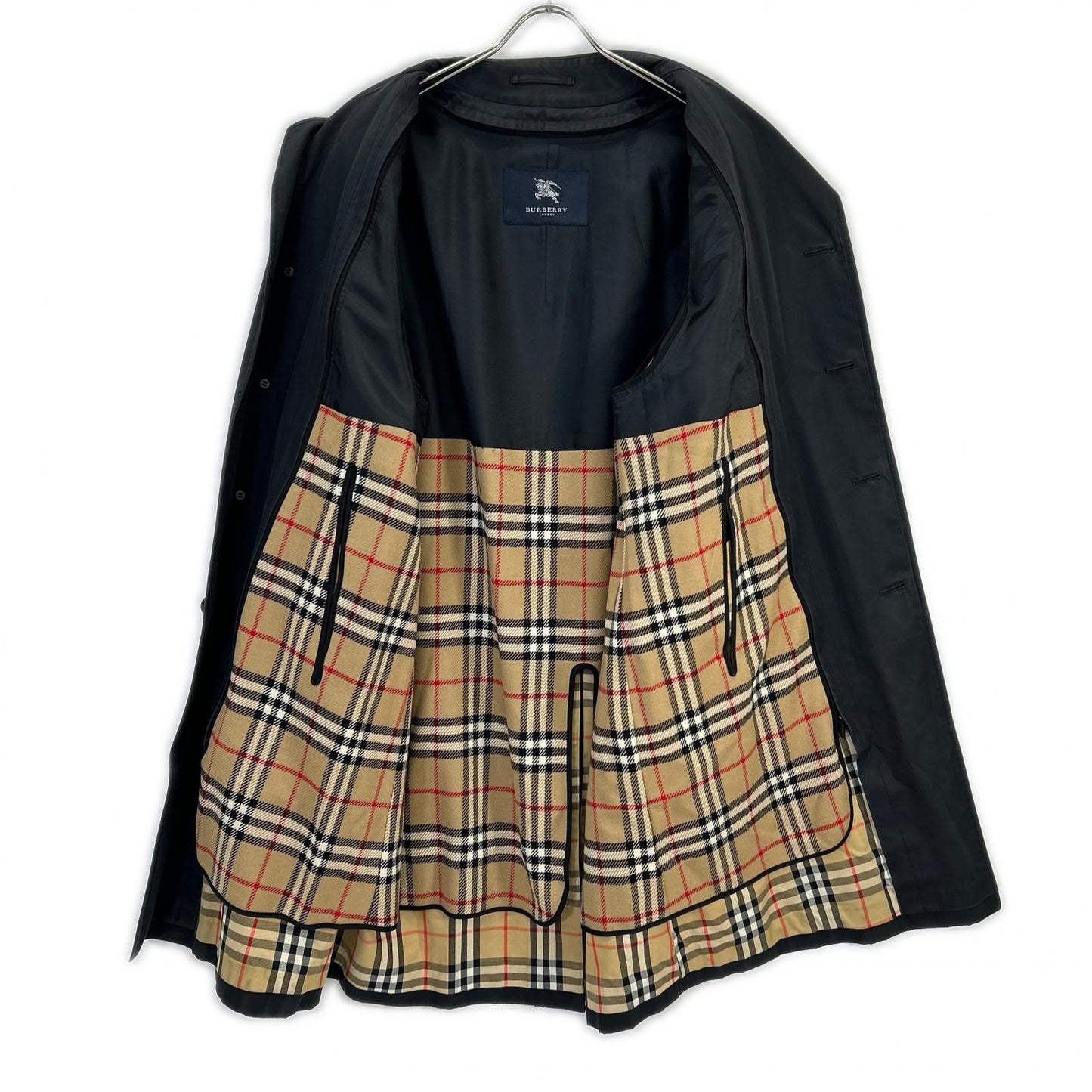 BURBERRY LONDON バーバリーロンドン ブラック ライナー付き ステンカラーコート コート