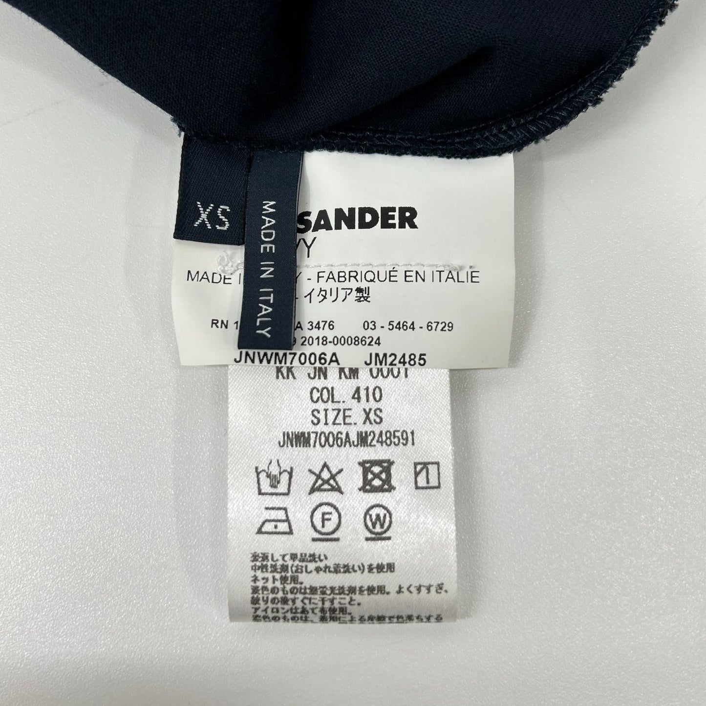 JIL SANDER NAVY ジルサンダーネイビー 18年製 JNWM7006A ネイビー 半袖トップス トップス
