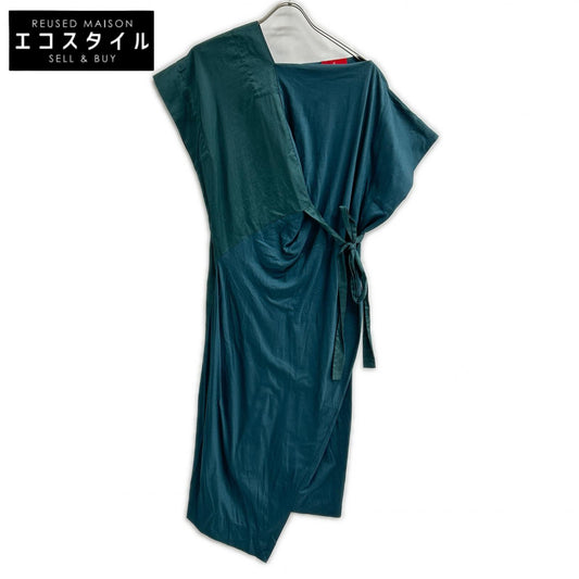 Vivienne Westwood Red Label Green Belted Asymmetrical Dress