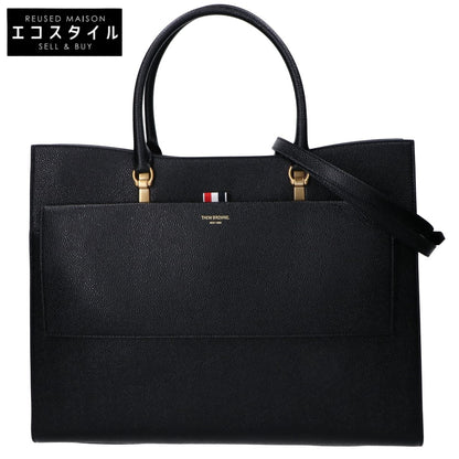 THOM BROWNE トムブラウン 新品同様 MAG228A-00198-001 ペブルグレイン ラージ デュエット トートバッグ