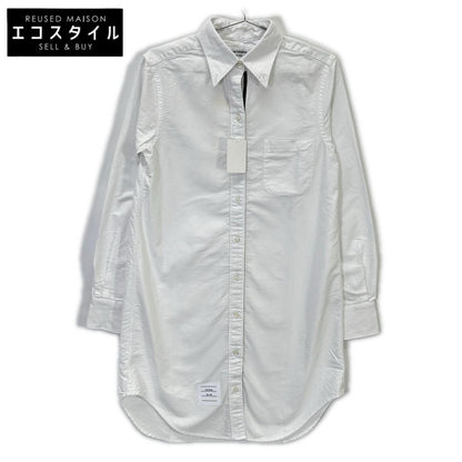 THOM BROWNE トムブラウン FDS002E-00139-100 ホワイト クラシック オックスフォード ロングシャツ トップス