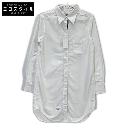 THOM BROWNE 汤姆·布朗 FDS002E-00139-100 白色 经典牛津长袖衬衫 上衣
