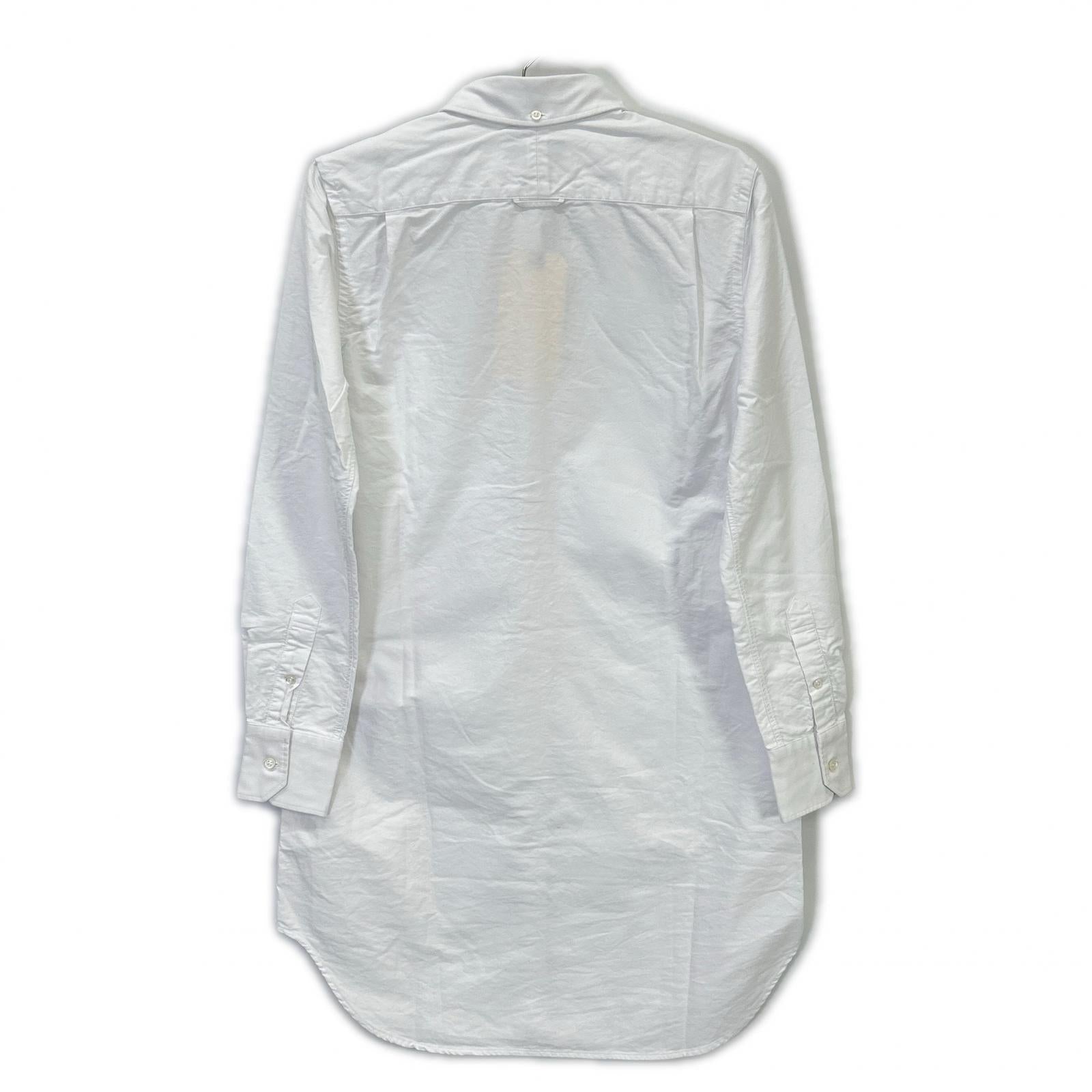 THOM BROWNE トムブラウン FDS002E-00139-100 ホワイト クラシック オックスフォード ロングシャツ トップス