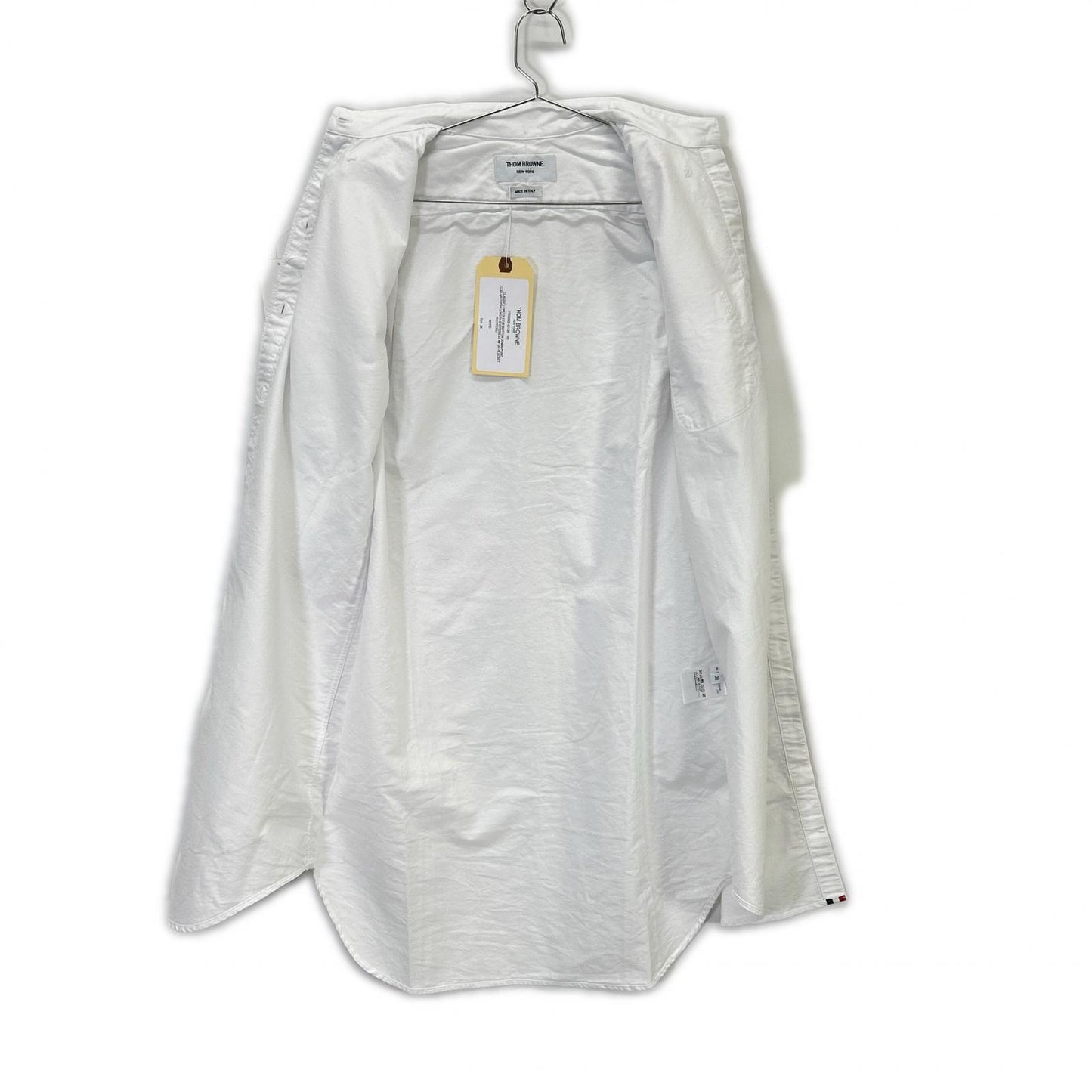 THOM BROWNE トムブラウン FDS002E-00139-100 ホワイト クラシック オックスフォード ロングシャツ トップス