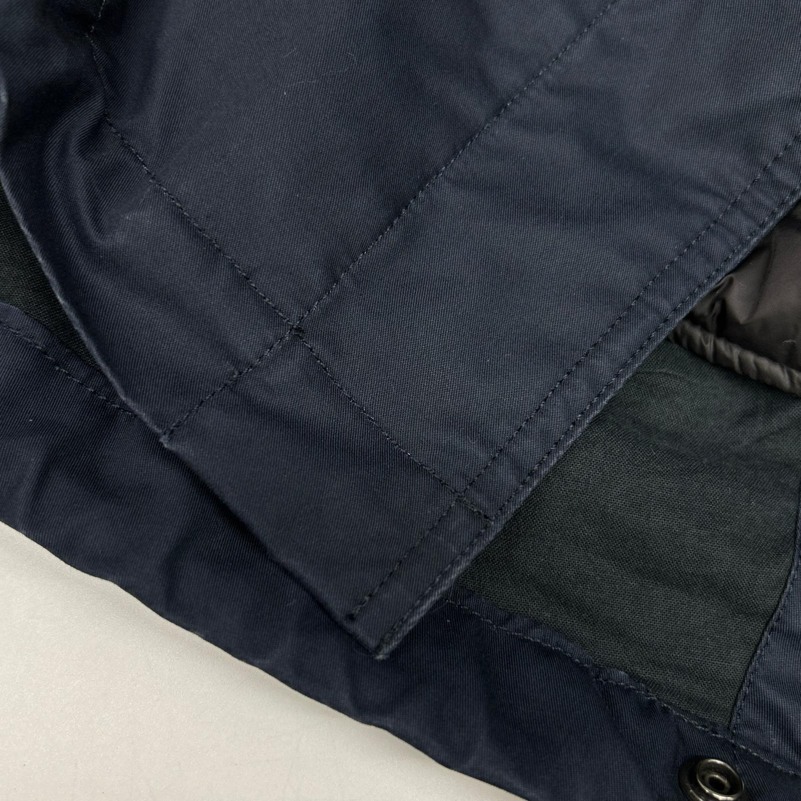 Navy Rabbit Fur Nylon Mod Coat Coat XS Ladies