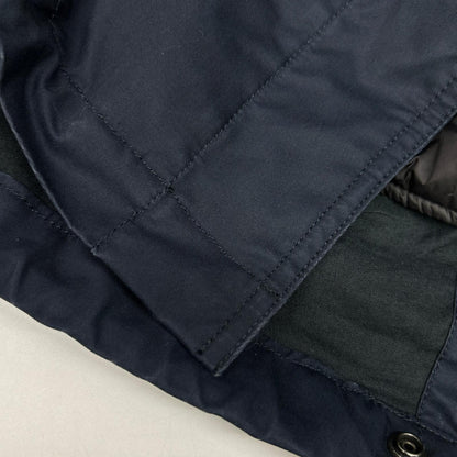 Navy Rabbit Fur Nylon Mod Coat Coat XS Ladies