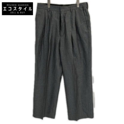 DRIES VAN NOTEN Gray Wool x Linen Trousers
