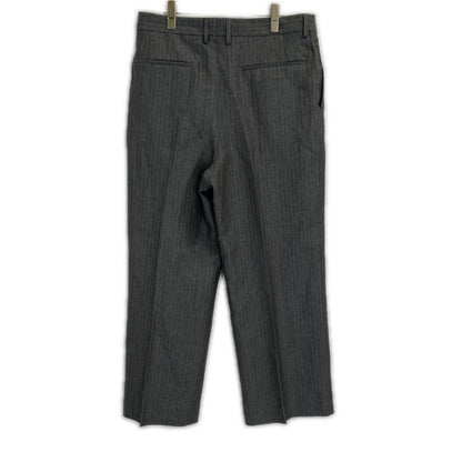 DRIES VAN NOTEN ドリスヴァンノッテン グレー ウール×リネン スラックス ボトムス