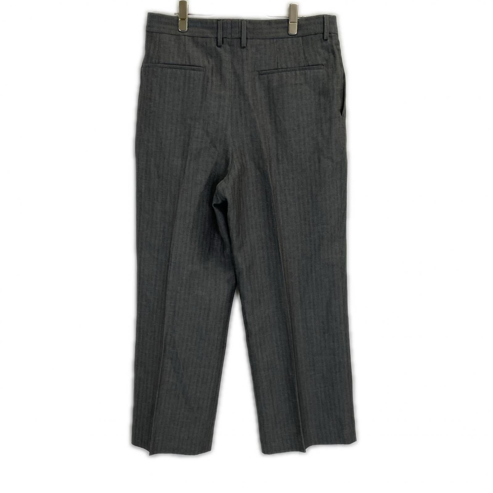 DRIES VAN NOTEN Gray Wool x Linen Trousers