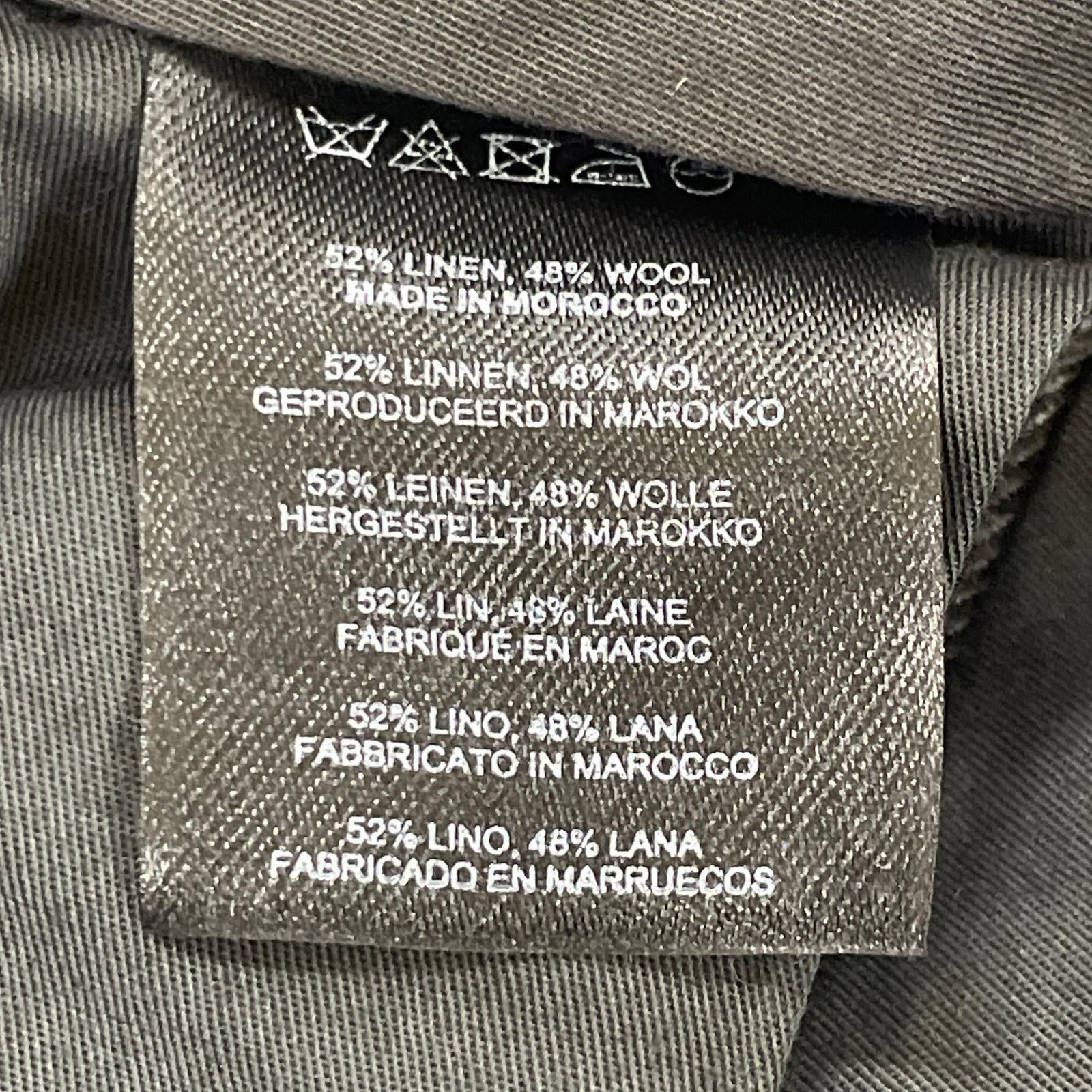 DRIES VAN NOTEN Gray Wool x Linen Trousers