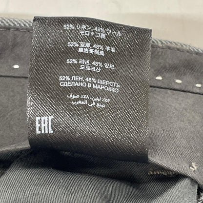 DRIES VAN NOTEN ドリスヴァンノッテン グレー ウール×リネン スラックス ボトムス