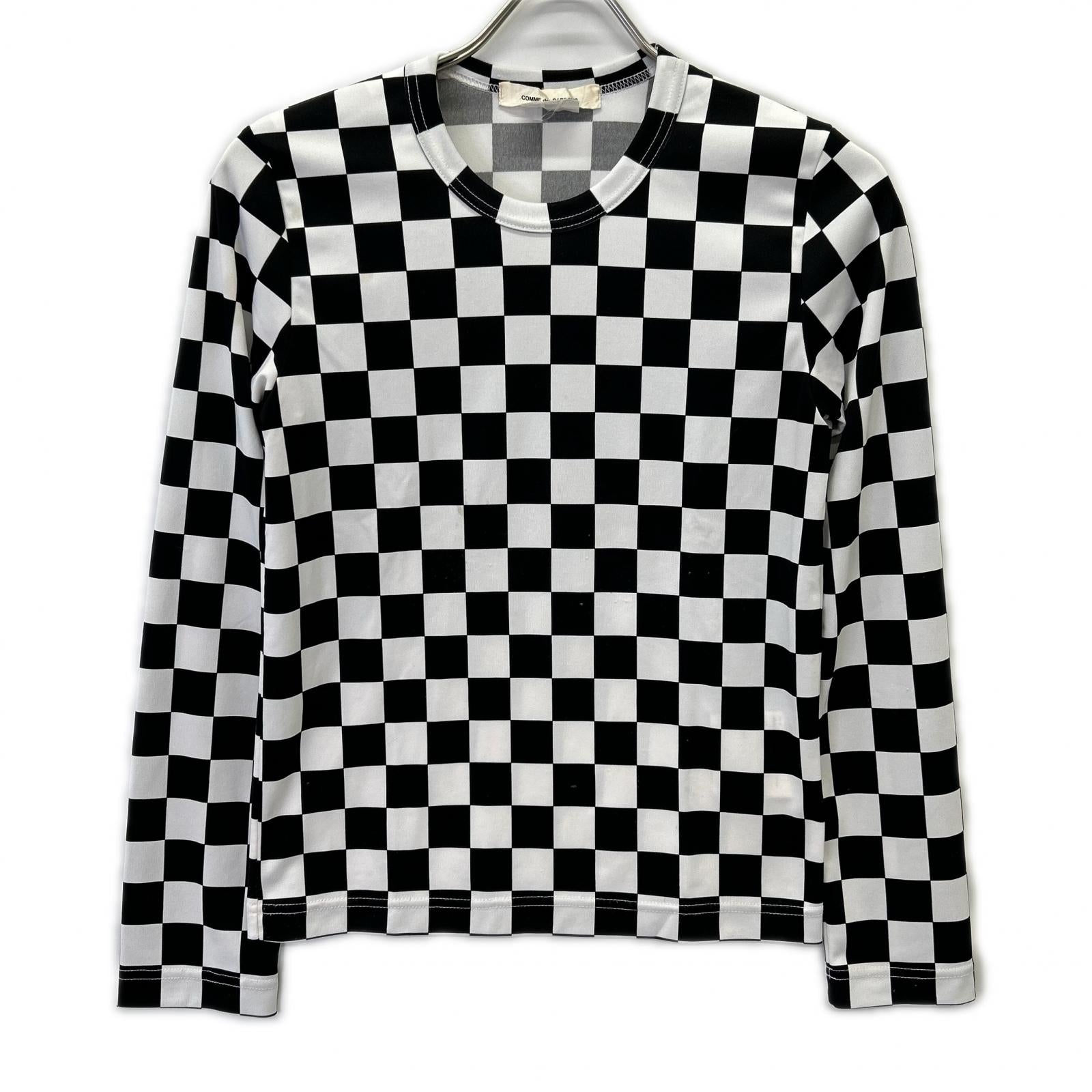 COMMEdesGARCONS コムデギャルソン 21SS GH-T010 チェッカー ロングスリーブ カットソー トップス