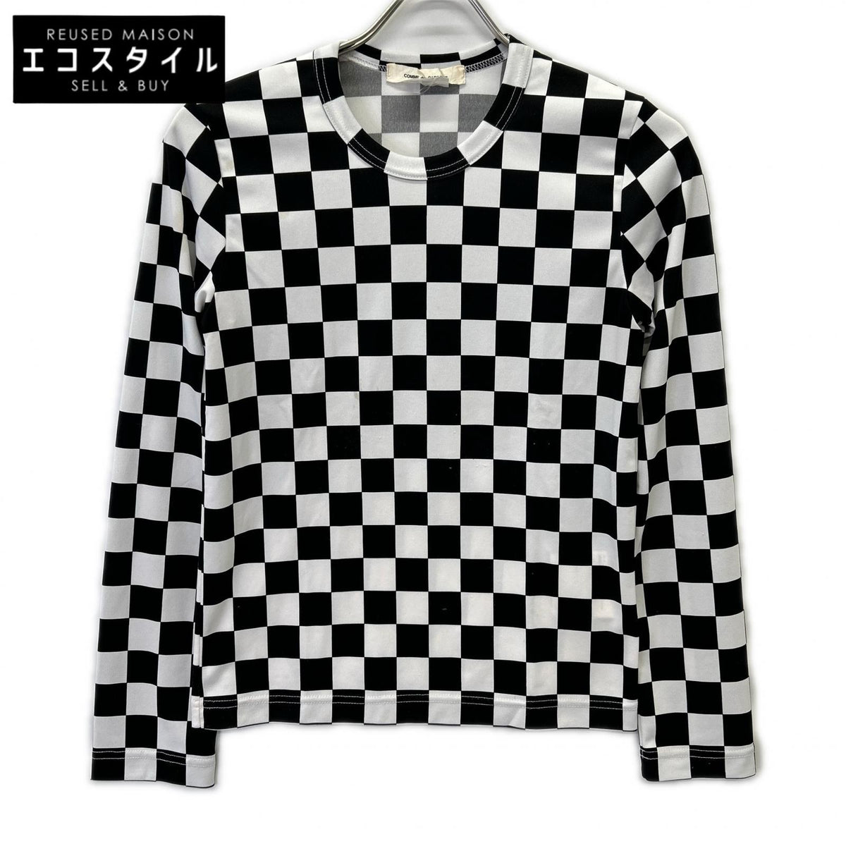 COMMEdesGARCONS コムデギャルソン 21SS GH-T010 チェッカー ロングスリーブ カットソー トップス