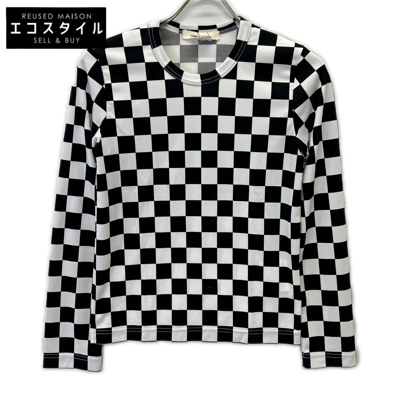 COMMEdesGARCONS コムデギャルソン 21SS GH-T010 チェッカー ロングスリーブ カットソー トップス
