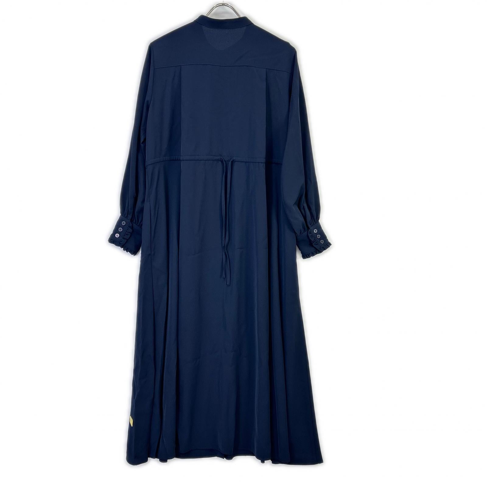314-55-0650-7894 Navy Frill One-Piece Dress M Women's