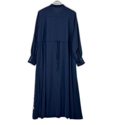 314-55-0650-7894 Navy Frill One-Piece Dress M Women's