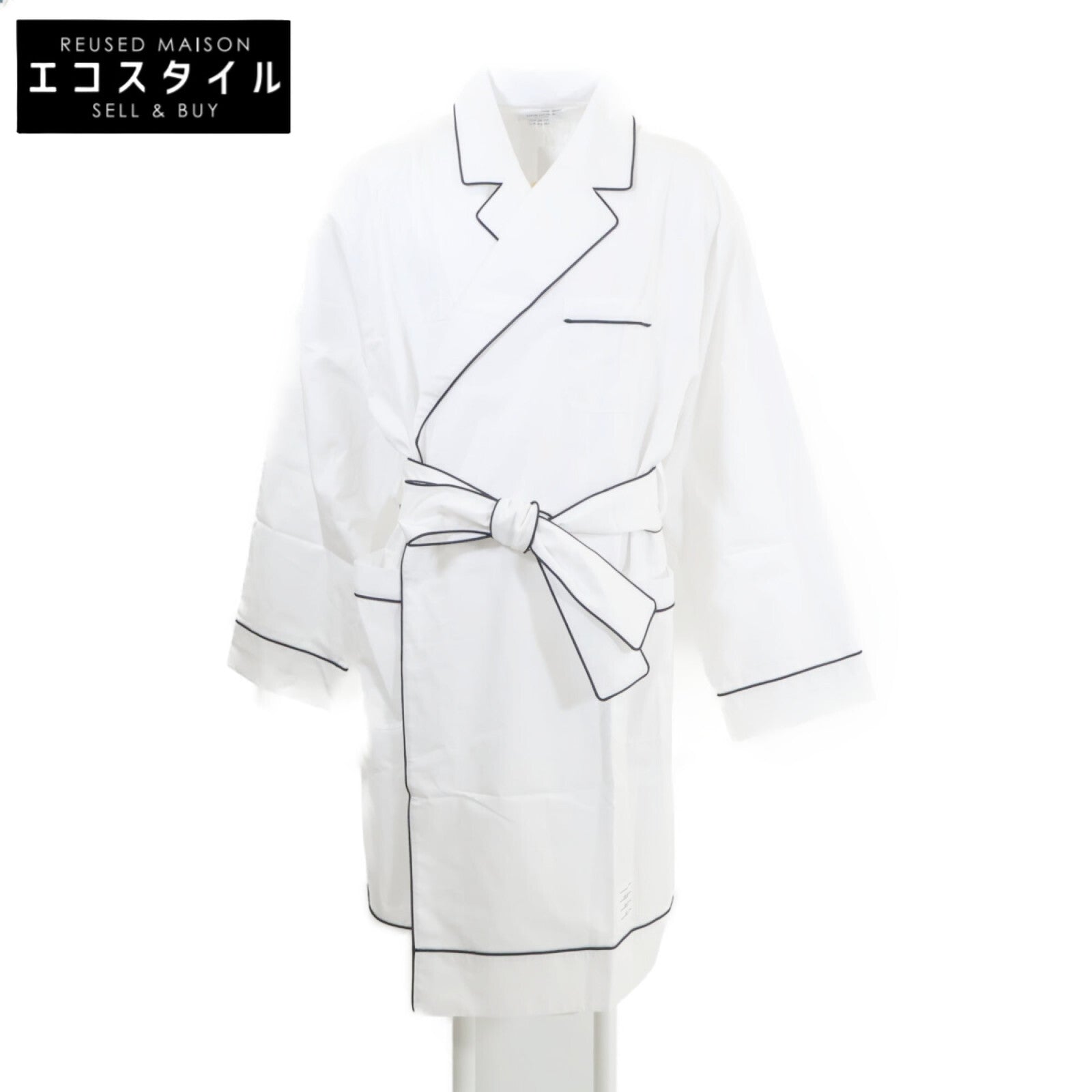 Unused New PATCH POCKET ROBE W/ PIPING IN POPLIN ROBE Other 4 Men's