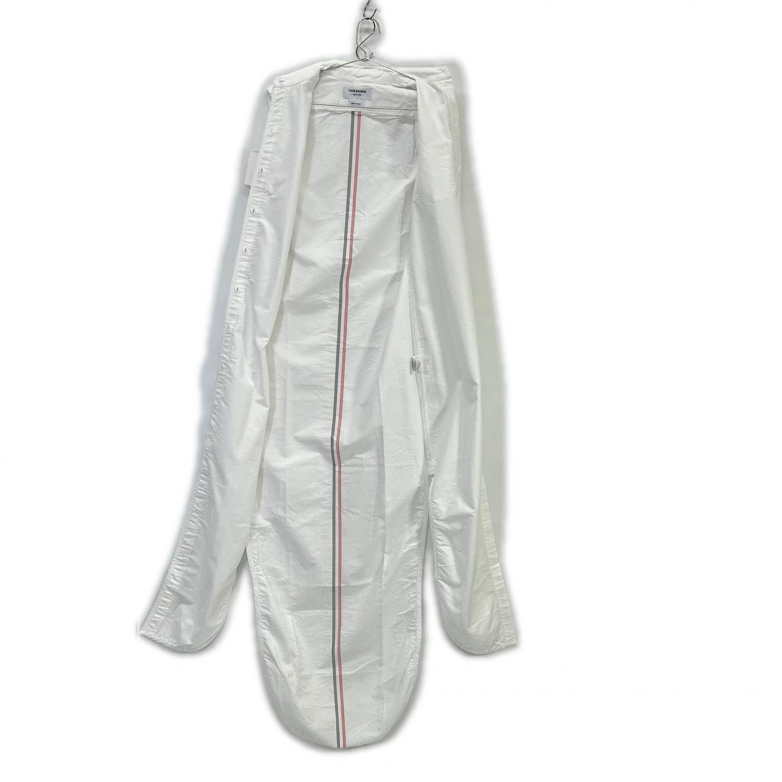 THOM BROWNE トムブラウン ホワイト オックスフォード ノースリーブ ワンピース ワンピース