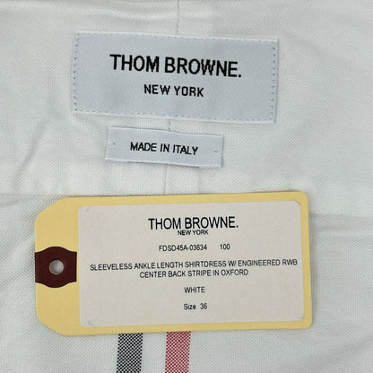 THOM BROWNE トムブラウン ホワイト オックスフォード ノースリーブ ワンピース ワンピース