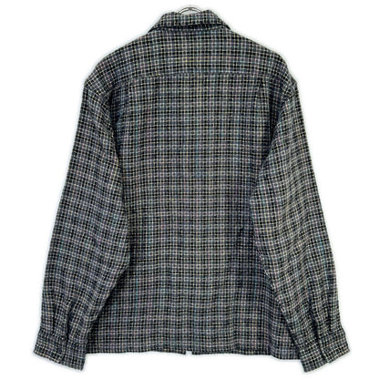 Supreme シュプリーム 25AW ブラック Metallic Plaid Zip Up Shirt トップス