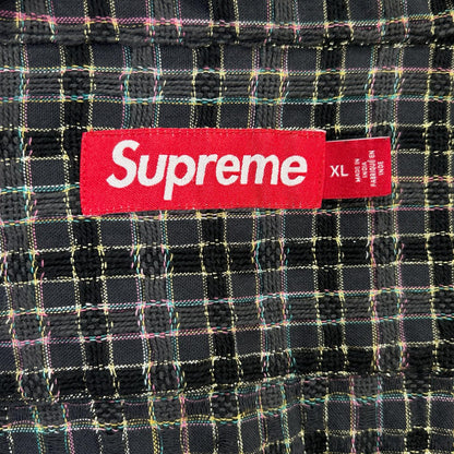 Supreme シュプリーム 25AW ブラック Metallic Plaid Zip Up Shirt トップス