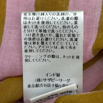 印度制 条纹 衬衫连衣裙 女式 S 码