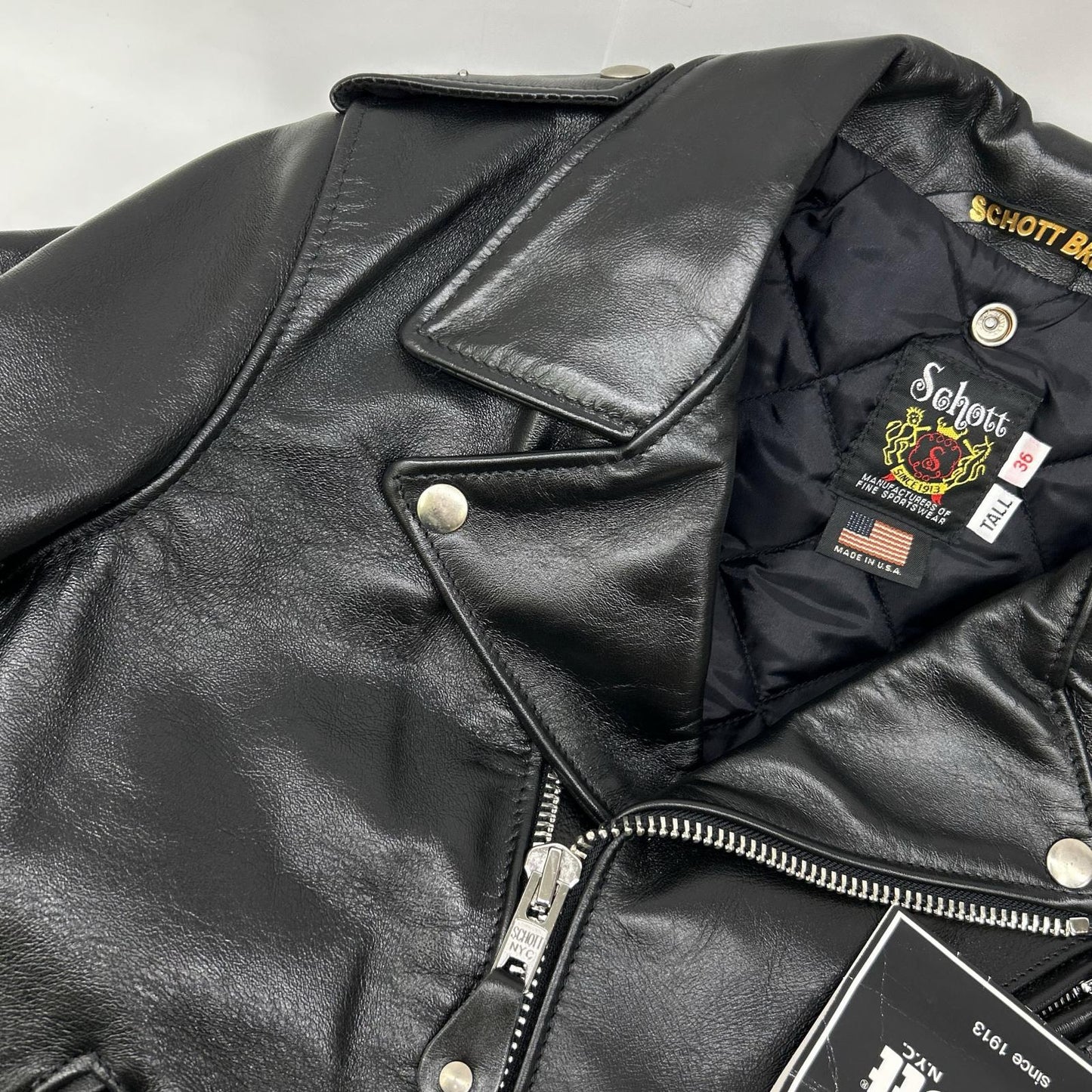 schott ショット 7826150003 ブラック ホースハイド ワンスター トール ダブルライダース ジャケット ジャケット