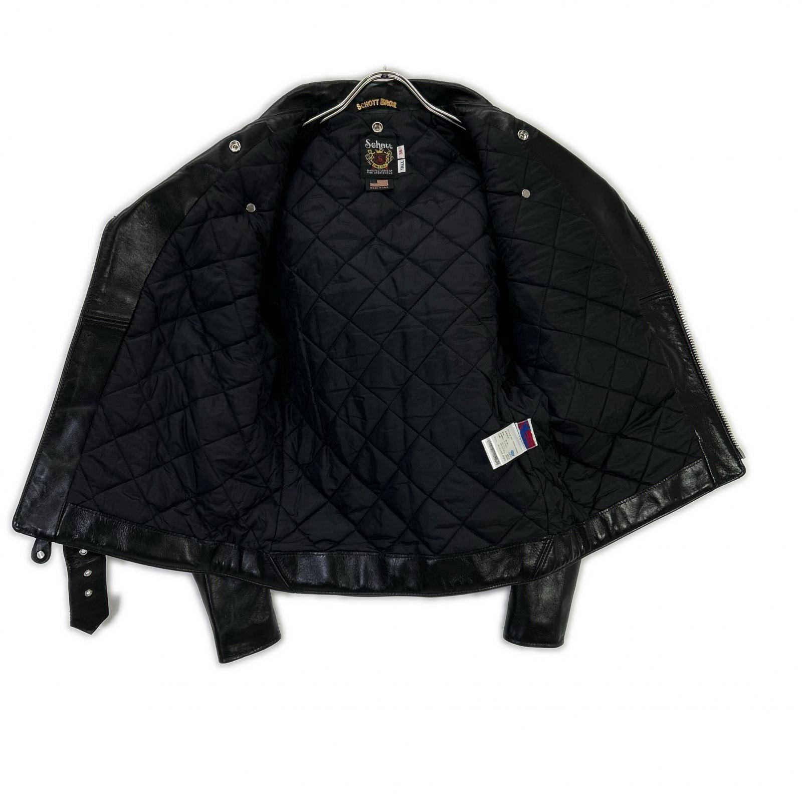 schott ショット 7826150003 ブラック ホースハイド ワンスター トール ダブルライダース ジャケット ジャケット