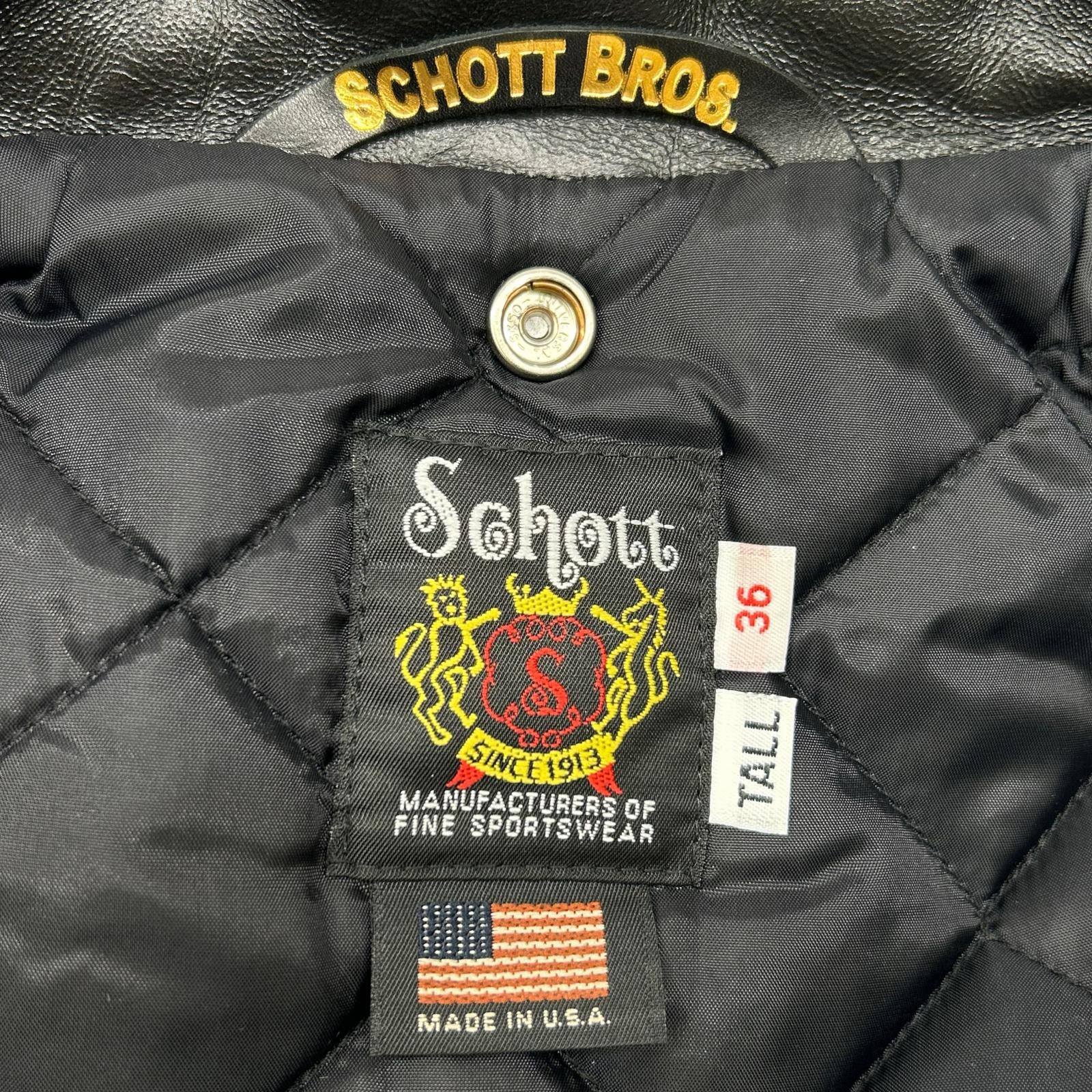 schott ショット 7826150003 ブラック ホースハイド ワンスター トール ダブルライダース ジャケット ジャケット