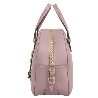 JIMMY CHOO ジミーチュウ 美品 ヴァレンヌ レザー 2WAY ハンドバッグ ショルダーバッグ レディース ピンクベージュ ハンドバッグ