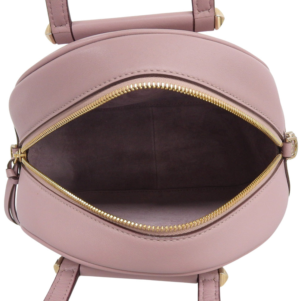 JIMMY CHOO ジミーチュウ 美品 ヴァレンヌ レザー 2WAY ハンドバッグ ショルダーバッグ レディース ピンクベージュ ハンドバッグ
