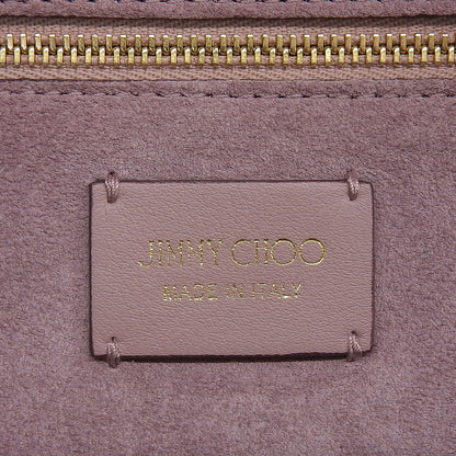 JIMMY CHOO ジミーチュウ 美品 ヴァレンヌ レザー 2WAY ハンドバッグ ショルダーバッグ レディース ピンクベージュ ハンドバッグ