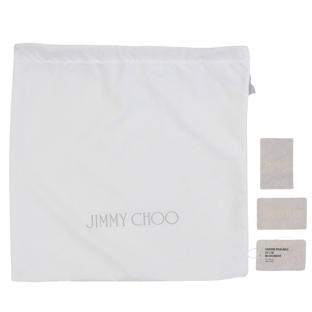JIMMY CHOO ジミーチュウ 美品 ヴァレンヌ レザー 2WAY ハンドバッグ ショルダーバッグ レディース ピンクベージュ ハンドバッグ