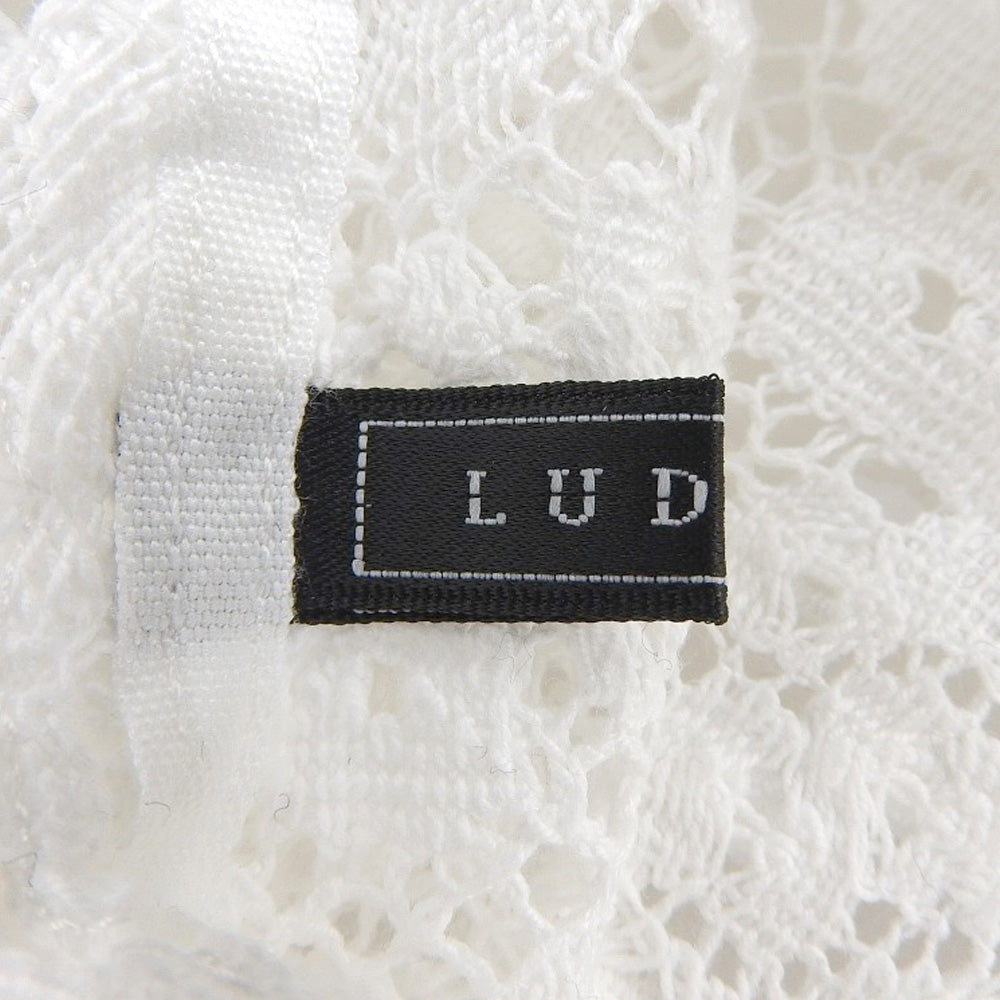 LUDLOW ラドロー 美品 レース ショッピングバッグ ハンドバッグ レディース ホワイト ハンドバッグ